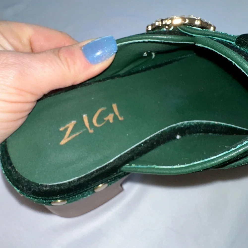 ZIGI BEAUTIFUL GREEN PLATFORM CLOGS - Picture 5 of 12